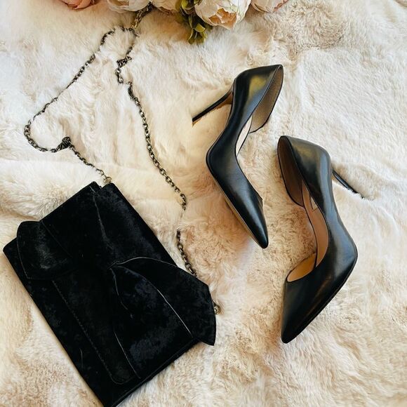 ♥️ Black Stiletto d’Orsay Heels/Shoes, size 8.5 - Picture 7 of 13